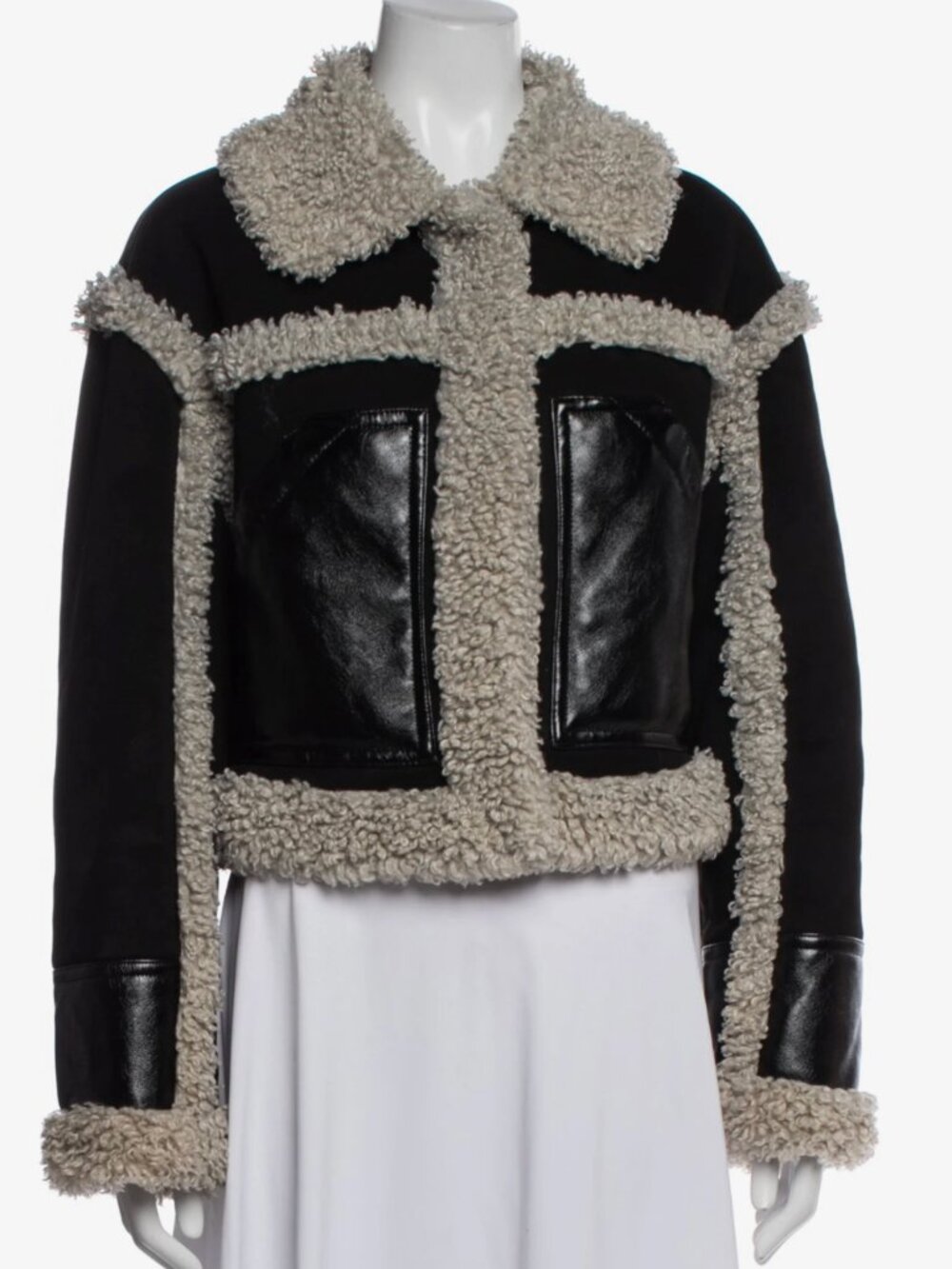 STAND STUDIO  Faux Fur Jacket - black small
